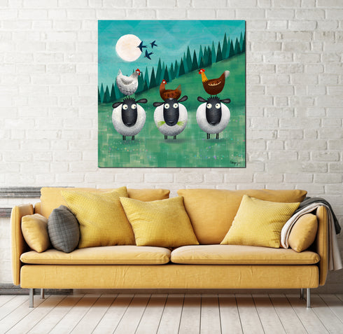 Real Wool Carpets - Sheepies Art Canvas